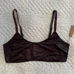 Skims Wet Jersey Scoop Bralette Cocoa Brown 2XL NEW WITH TAGS